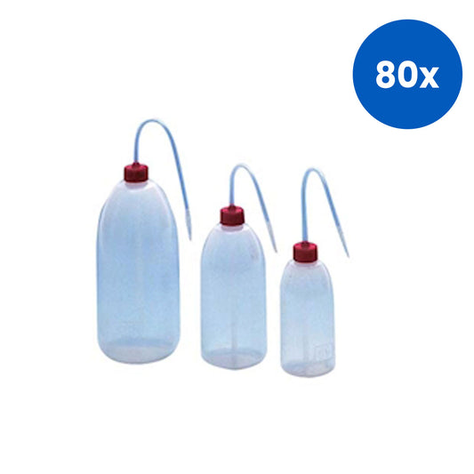 Aptaca Wash Bottle with Curved Straw 100ml 44Dx 95 Height mm Recyclable Polyethylene - White x80