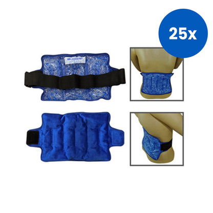 Livingstone Hot and Cold Pack with Crystal Velvet Cloth and Fixing Strap 21 x 39cm 400g 1/Box - Blue x25