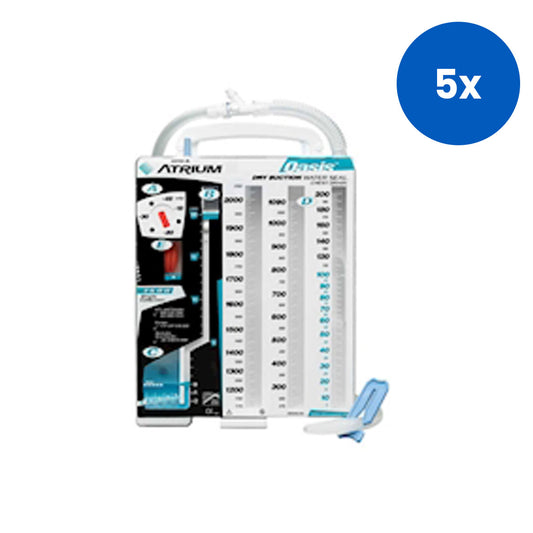 Atrium Oasis Chest Drain System 3600-100 Single Collection 1 Patient Tube ATS Bag Compatible x5