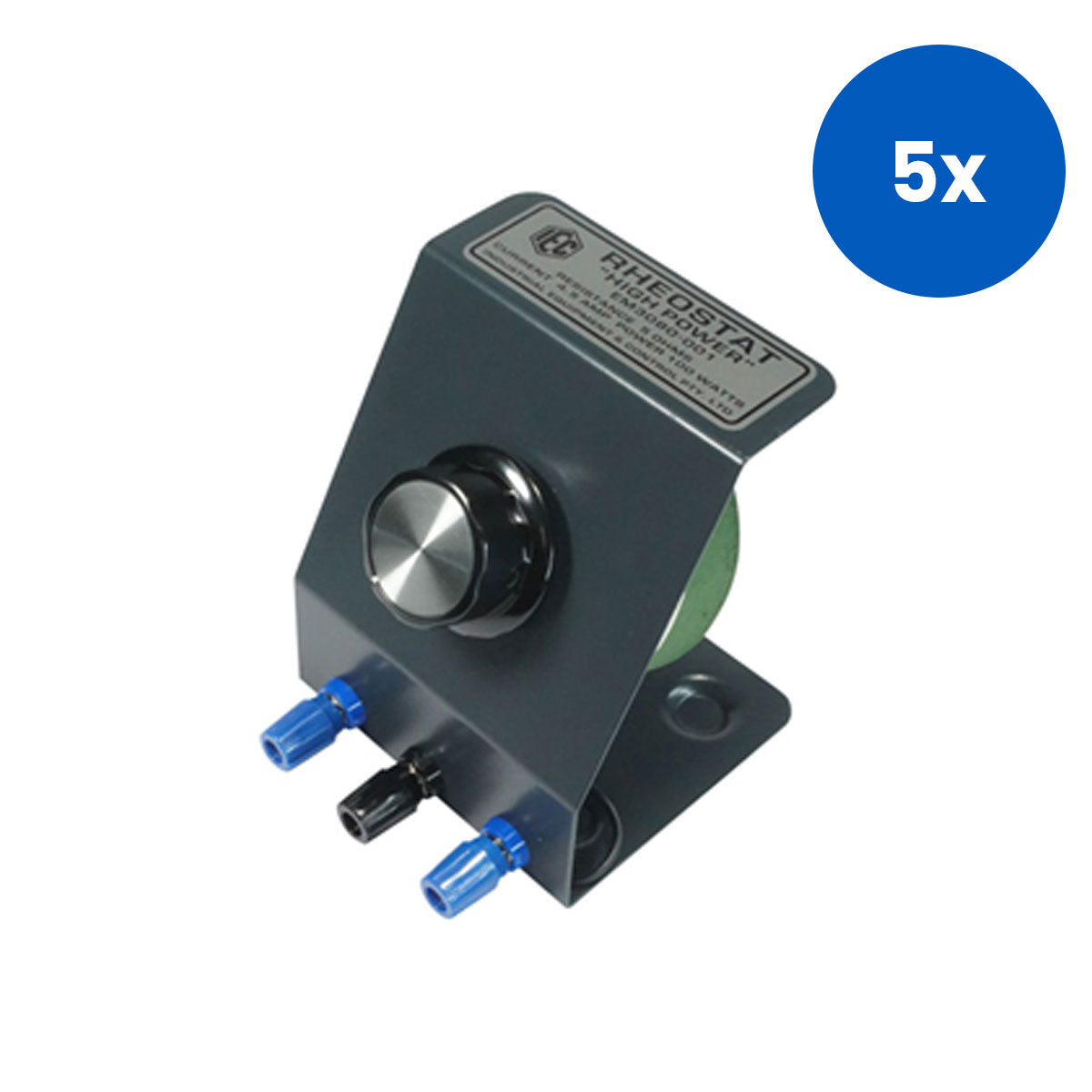 IEC Rheostat/Potentiometers Rotary Wire Wound 100W 5O 4.5A - Black x5