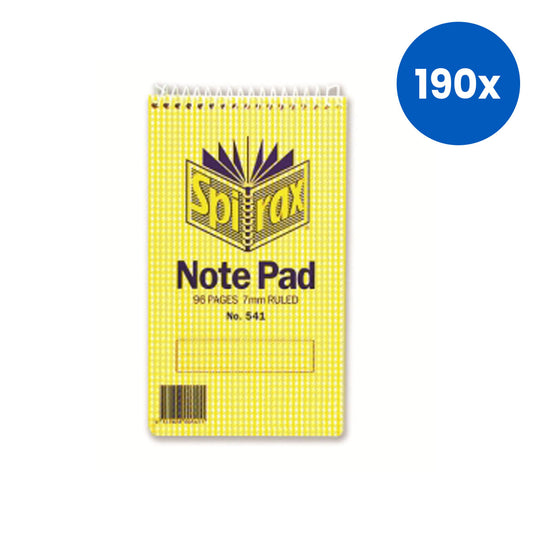 Esselte Spirax No. 541 Note Pad 96 Pages - Yellow x190