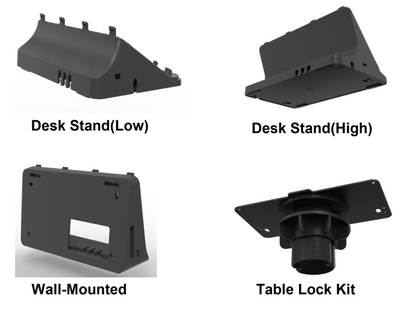 Yealink CTP25 Mount Kits Desk Stand, Wall Mount & Table Lock Options