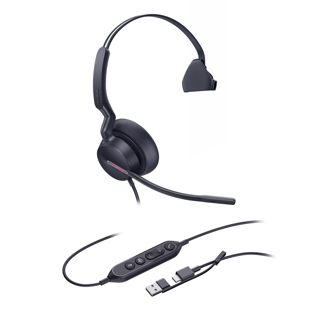 Yealink UH46 Mono Teams USB-C/A Microsoft Certified Teams Wired Headset