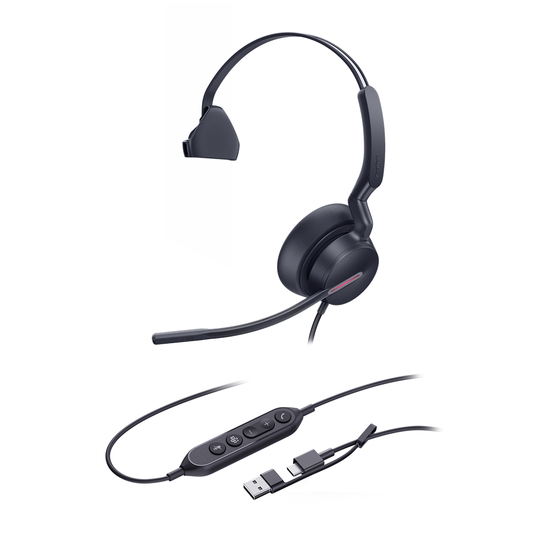 Yealink UH46 Mono Teams USB-C/A Microsoft Certified Teams Wired Headset