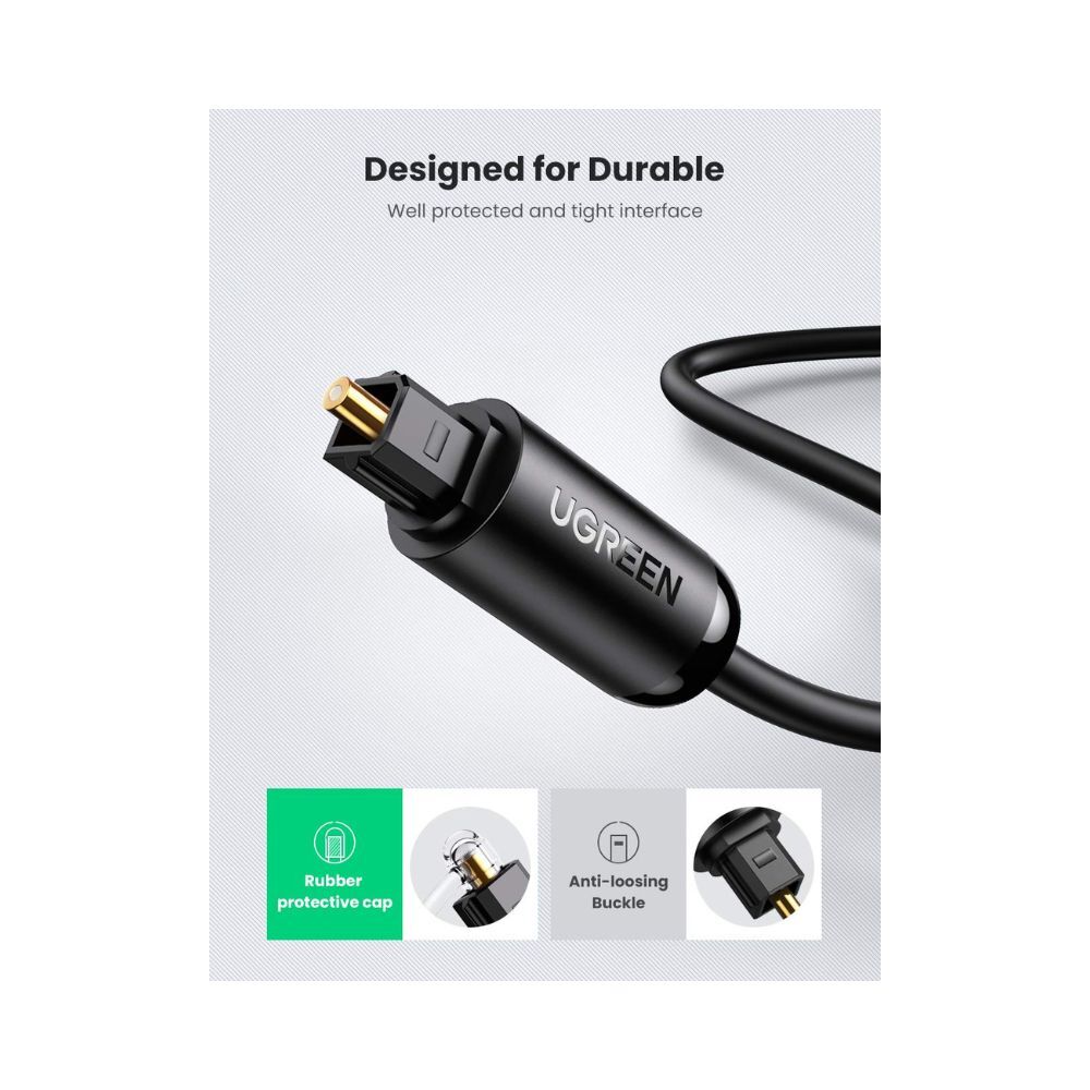 UGREEN Fiber Optical Audio Cable 3M Black