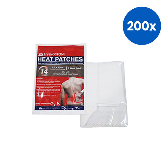 Livingstone Heat Patch, 9.5 x 13cm  White x200