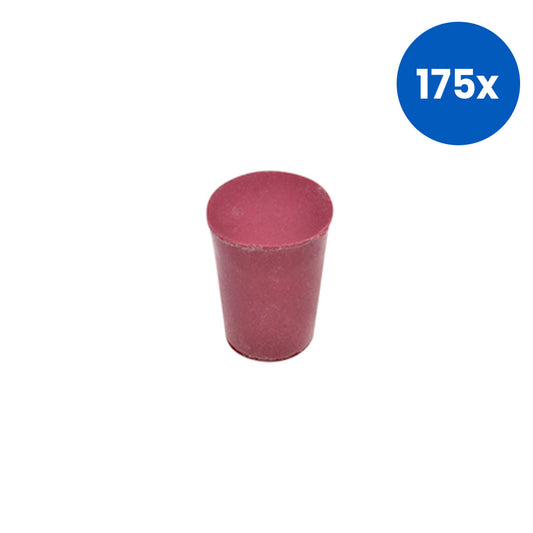 Livingstone Rubber Cork 6mm Base x 9mm Top x 16mm Height 10/Pack - Red x175