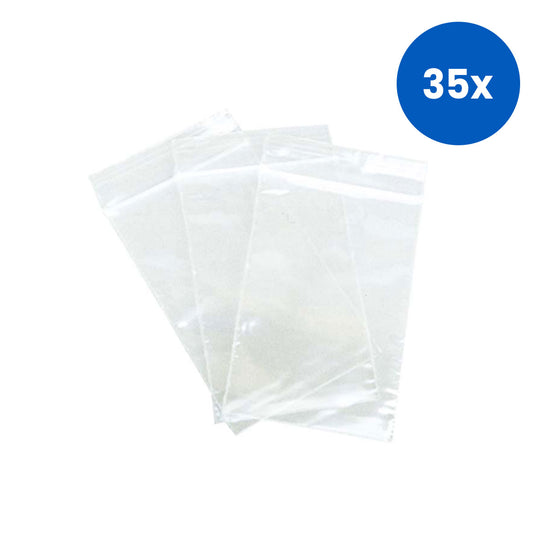 Livingstone Zip Lock Bag Resealable Recyclable Plastic 75 x 125mm Thickness 40 Microns 100/Pack 1000/Carton - Clear x35