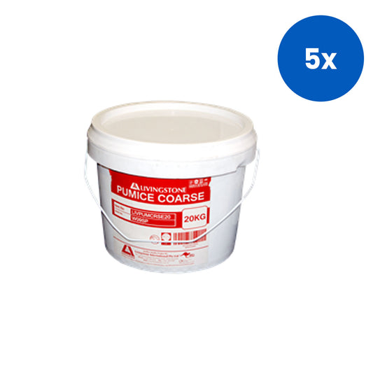 Livingstone Pumice 20kg Pail Coarse Each -  White x5