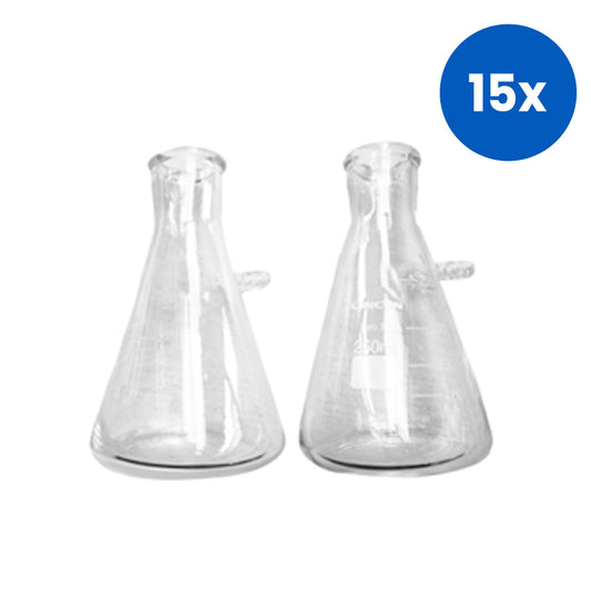 Lincon Filter Flask with Side Arm 250ml  2/Box - Clear x15