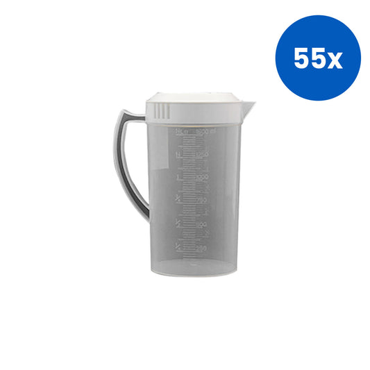 Livingstone BPA Free Graduated Measuring Jug 1.5 Litres with Snap Fit Lid – Transparent White x55