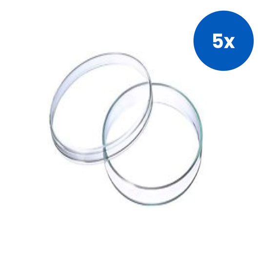 Livingstone Petri Dish without Vents 90mm Diameter with Lid Sterile Recyclable Polystyrene 20 Pieces/Bag 500 Pieces/Carton - White x5