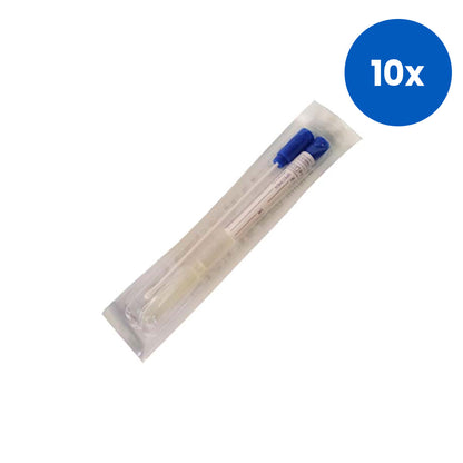 Livingstone PP Tube PS Shaft Rayon Tip 13x150MM Sterile Individually Wrapped 100/Box - Clear x10