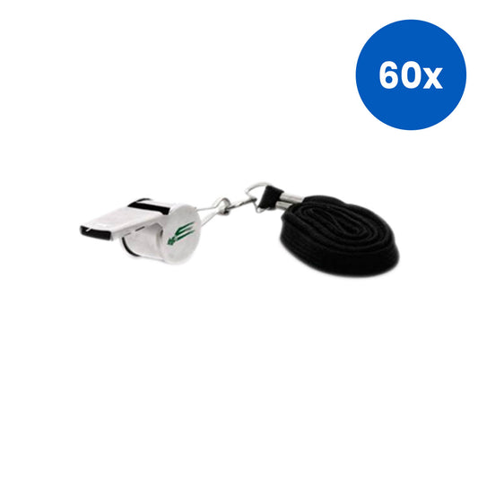 Livingstone Metal Whistle with Rope - Black/White x60