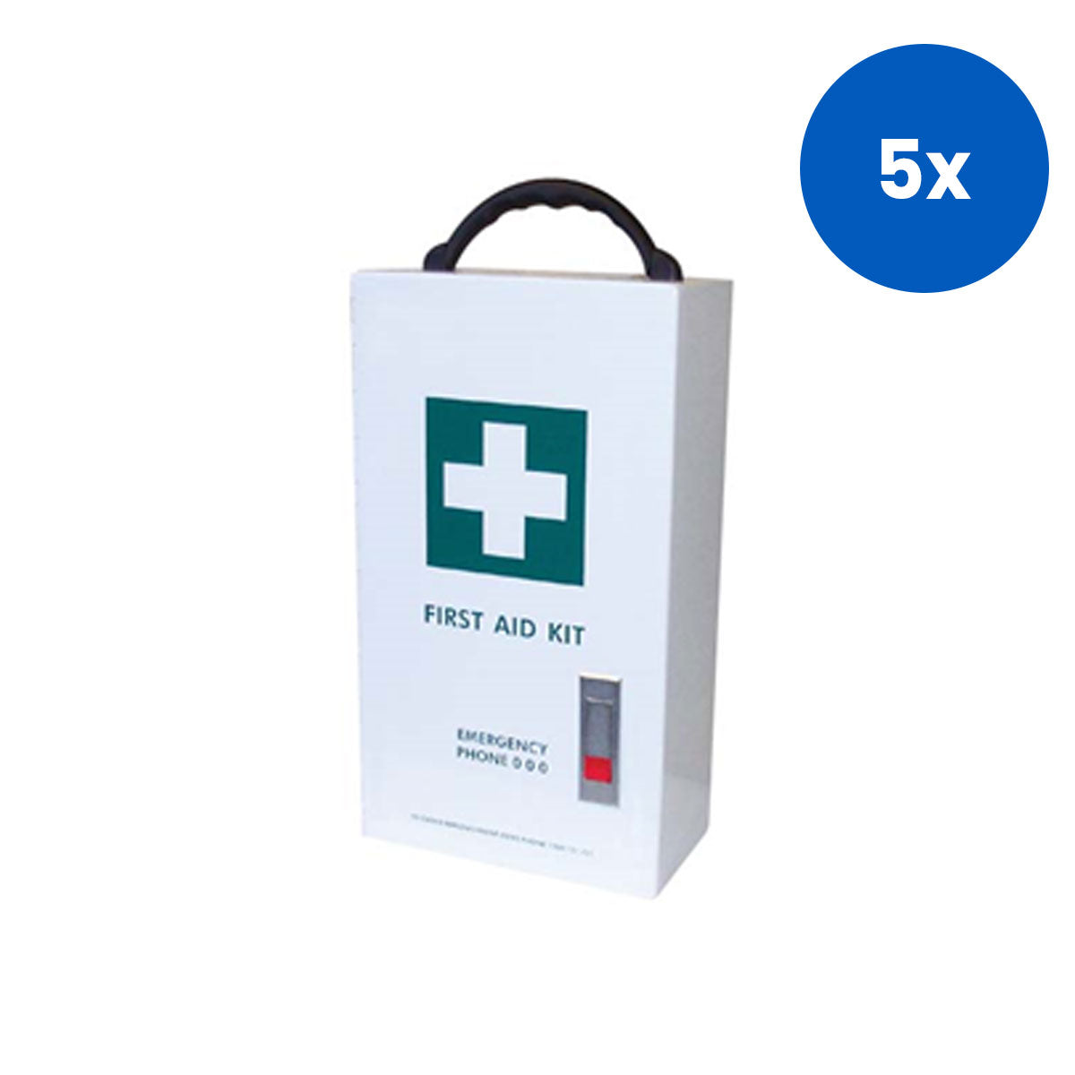 Livingstone Unbranded First Aid Empty Metal Case 1-Way 38 x 21 x 12 centimetres - White x5