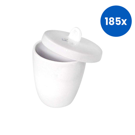Livingstone Crucible With Lid High Wall 35ML 41x50MM Porcelain - White x185