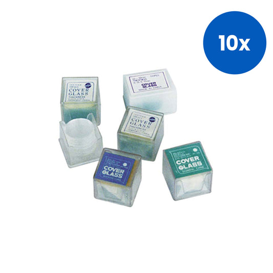 Livingstone Microscope Cover Slip 22 x 32mm 0.13-0.16mm Thickness 100 Pieces/Pack 1000 Pieces/Box - White x10