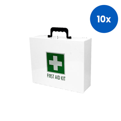 Livingstone Unbranded Durable Reflective Metal First Aid Storage Case for Emergency Supplies Large Size – White x10
