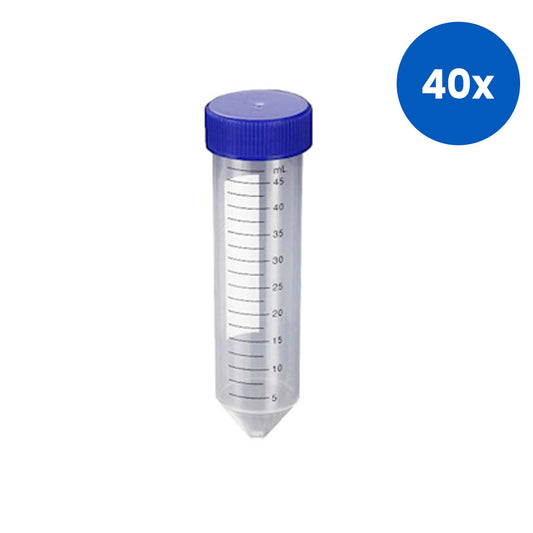 Livingstone Centrifuge Conical Tube 50mL 30 x 115mm with Screw Cap Autoclavable 25 Pcs/Bag - Clear x40