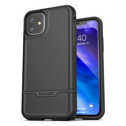 Encased Rebel Case iPhone 11 with Belt Clip Holster - Black