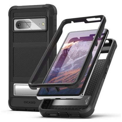 Encased Falcon Case Google Pixel 7 with Belt Clip Holster - Black