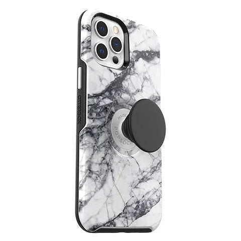 OtterBox Otter+Pop Symmetry Case iPhone 12 Pro Max - White Marble
