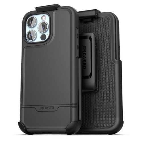 Encased Rebel MagSafe Case iPhone 16 Pro Max with Belt Clip Holster - Black