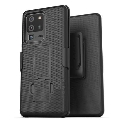 Encased Combo Case Samsung Galaxy S20 Ultra with Belt Clip Holster - Black