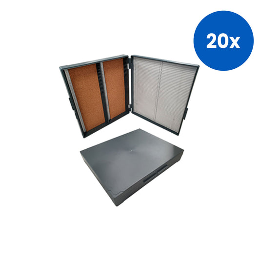 Livingstone Microslide Recyclable Plastic Case 200L x 160W x 35Hmm - Grey x20