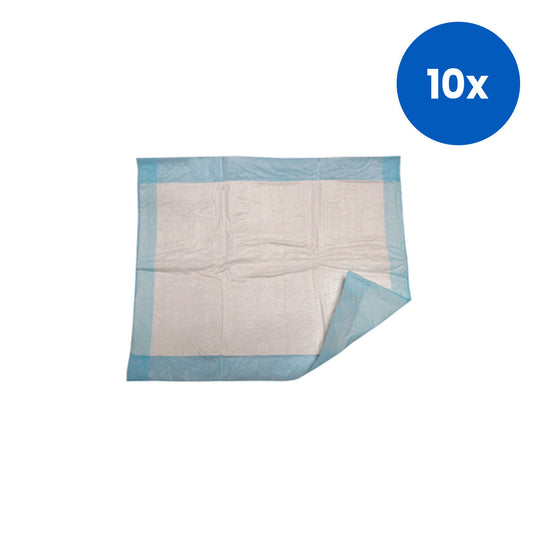 Livingstone 8-Ply Absorbent Incontinence Underpads with Waterproof Backing 250/Carton – Blue x10