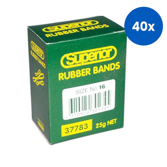Esselte Superior Rubber Bands Size 16 100 Grams/Box - Green x40