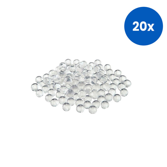 Livingstone Glass Beads 4mm Diameter Solid Glass 500 Grams/Bag - White x20