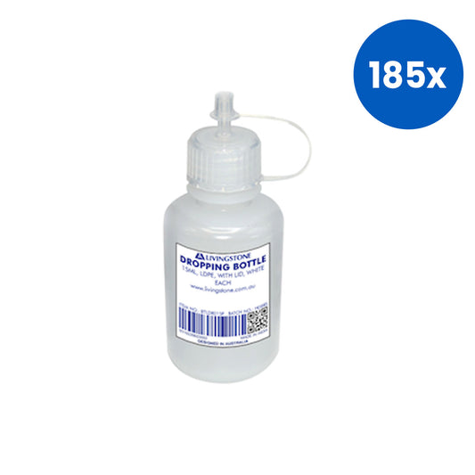 Livingstone Stuhl Dropping Bottle 15ml Recyclable LDPE with Lid - White x185