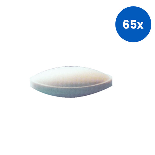 Livingstone Magnetic Stirrer Bar Oval without Pivot 25mmx12mm - White x65