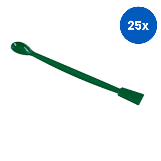 Aptaca Spatula 180mm Flat and Spoon Ends Recyclable Polystyrene 10 Pieces/Pack - Geen x25
