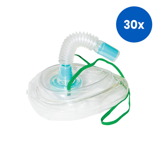 Livingstone CPR Cardio Pulmonary Resuscitation Mask 1 Way Valve and Filter Pocket Size Foldable - Clear x30