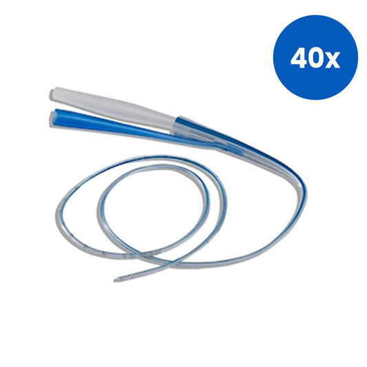 Enfit Salem Sump Tube 14FG 122cm Double Lumen PVC Tube Gastric Reflux Prevention Vale - White x40