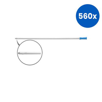 Livingstone Nelaton Male Catheter 8FG 38cm Single Wrapped - Blue/Clear x560