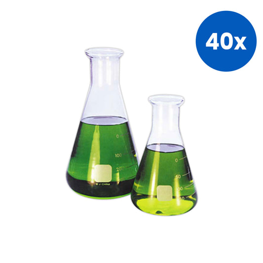 Lincon Erlenmeyer Conical Flask Borosilicate Glass 32mm 250ml  2/Box - Clear x40