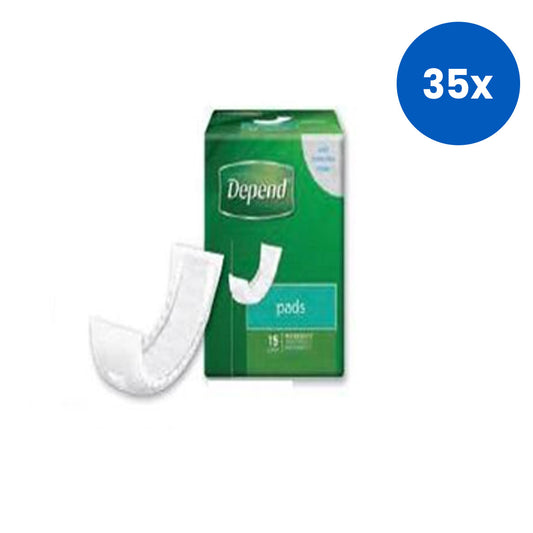 Kimberly Clark Depend Shield Pads Light/Moderate 15/Pack - White x35