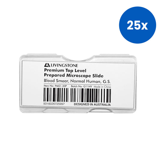 Livingstone Premium Top Level Prepared Slide Blood Smear Normal Human - White x25