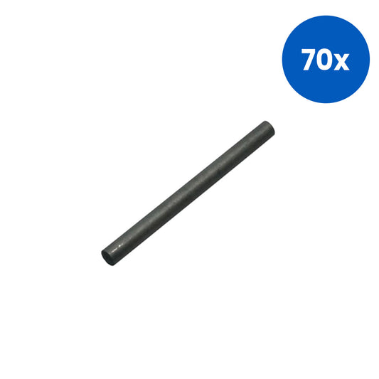 IEC Carbon Electrode/Rod Graphite 75mm x 6mm - Black x70