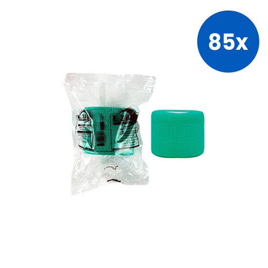 E.Z. Ban Wrap Cohesive Elastic Bandage 5cm x 2 metres stretch to 4.5 metres - Green x85