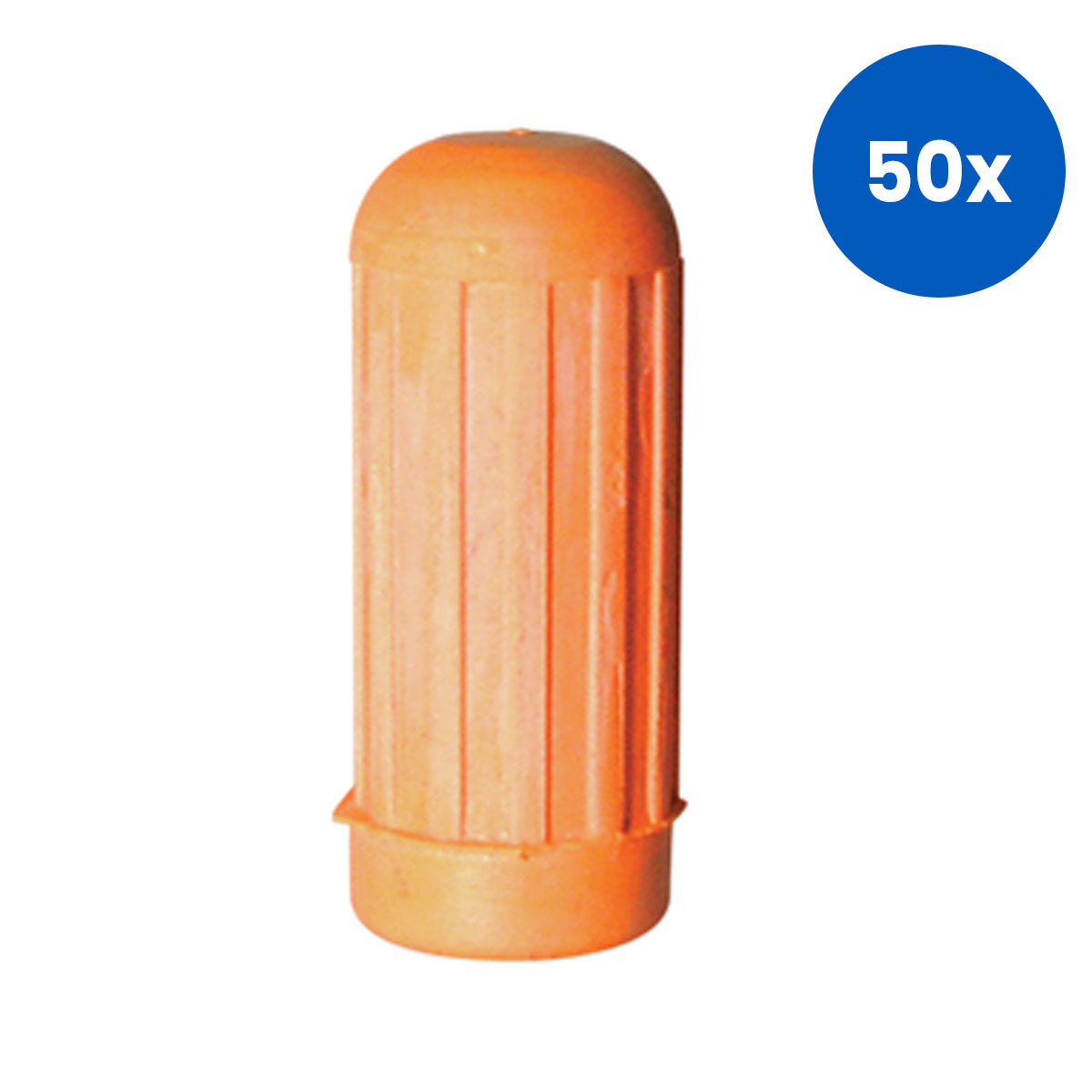 Livingstone Rubber Dropper Teat Ribbed 10/Pack - Orange x50