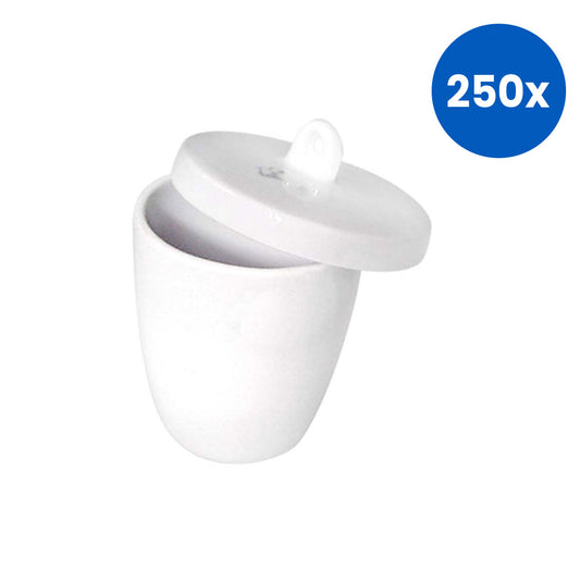 Livingstone High Wall Crucible with Lid 20mL Porcelain - White x250