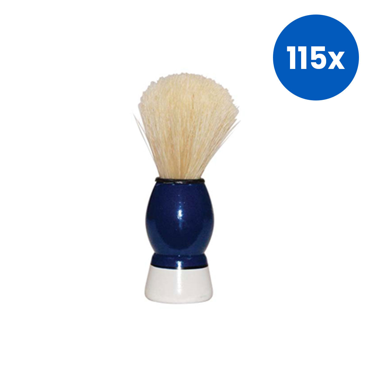 Edco Shaving Brush Circular Biodegradable Wooden Handle - Blue x115