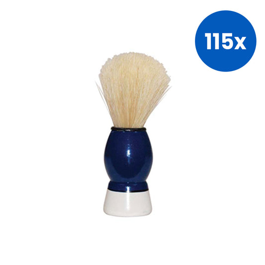 Edco Shaving Brush Circular Biodegradable Wooden Handle - Blue x115