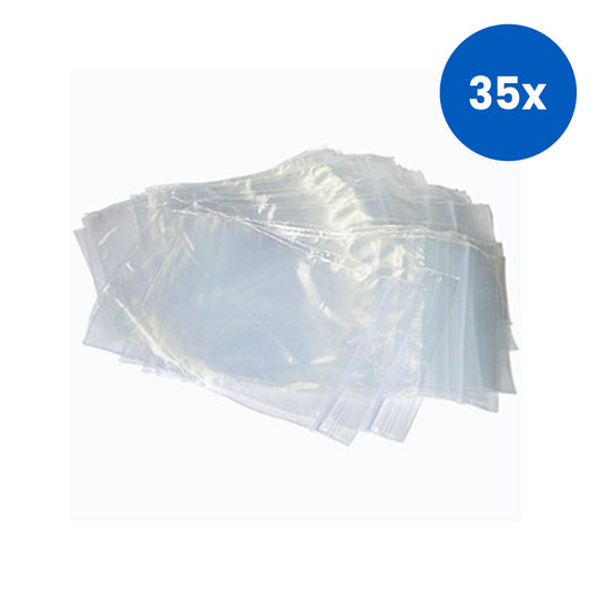 Livingstone Resealable Zip Lock Bag 75 x 100 mm 40 microns Thick Recyclable Plastic 1000/Box - Clear x35