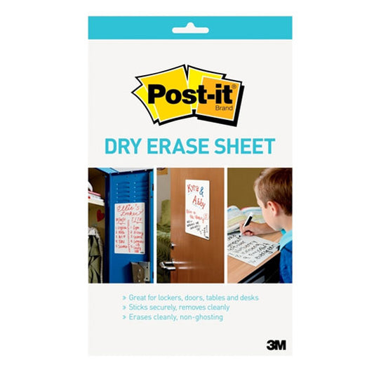 Post‑It Super Sticky Dry Erase Sheet - 3 sheets per pack