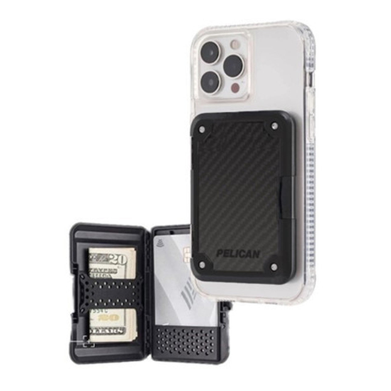 Pelican Shield Magnetic MagSafe Wallet iPhone 12/13/14/15 - Black